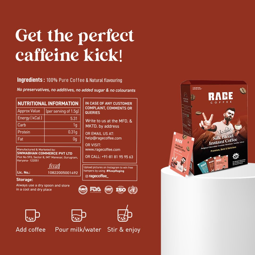 Rage Coffee Silk Blend Instant Instant Coffee