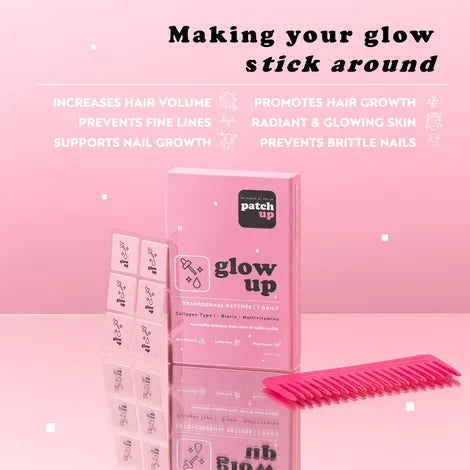 Patch Up Glow Up Patches For Hair | Skin | Nails - Health With Biotin And Collagen Type - 1 pack[12 units]]