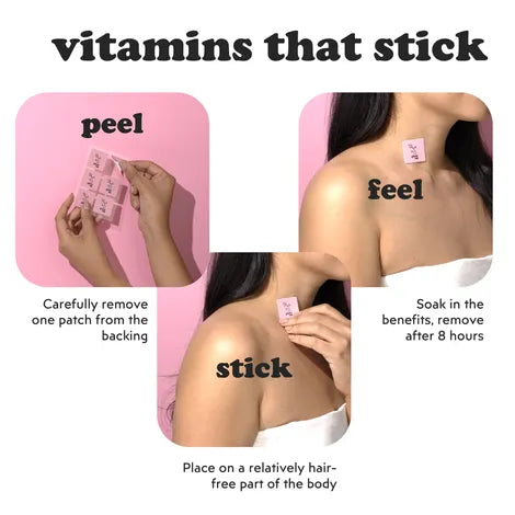 Patch Up Glow Up Patches For Hair | Skin | Nails - Health With Biotin And Collagen Type - 1 pack[12 units]]