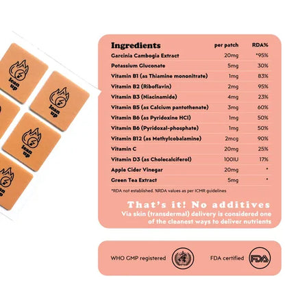 Patch Up Lean Up Apple Cider Vinegar Flavor Transdermal Patches -  1 pack (12 pcs)