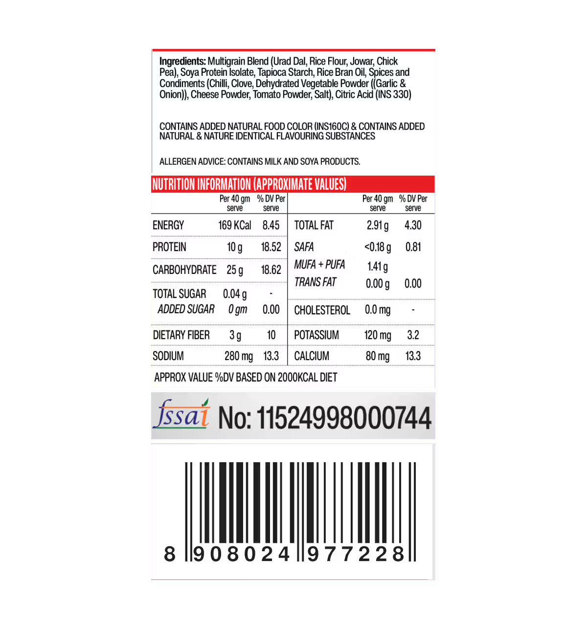 SUPERYOU Multigrain Cheese & Tomato Chips 30g - Pack of 2