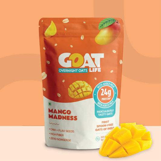 GOAT Life High Protein Overnight Flavoured Oats Mango Madness