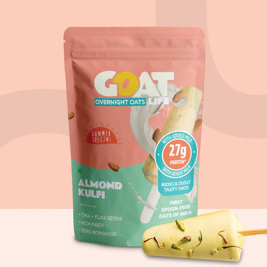GOAT Life High Protein Overnight Flavoured Oats Almond Kulfi